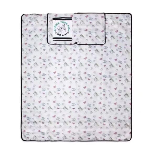 Disney Star Wars The Mandalorian Picnic Blanket Tote New V-I New Baby Yoda Grogu - Picture 3 of 6